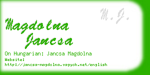 magdolna jancsa business card